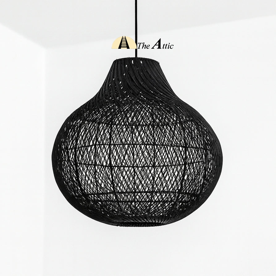 Basrah Rattan Pendant, Black