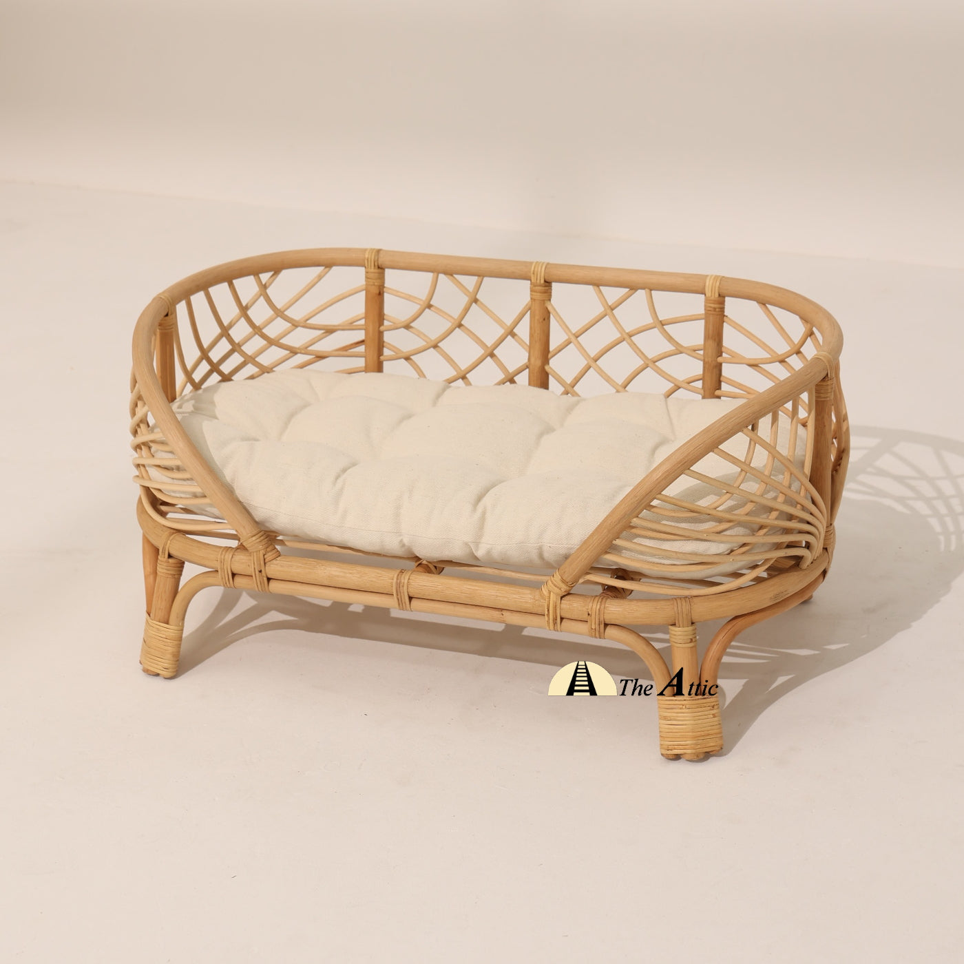 Coco Oval Rattan Dog Bed, Stylish Pet Bed - TheAttic-Dubai.com