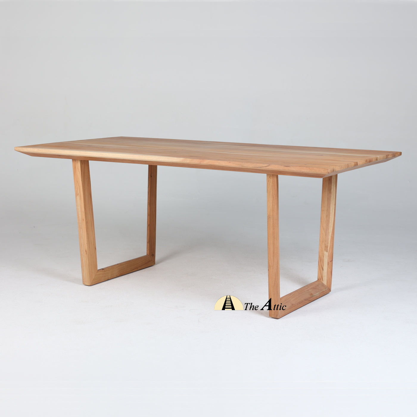 Daman U-Legs Solid Wood Dining Table - The Attic Dubai