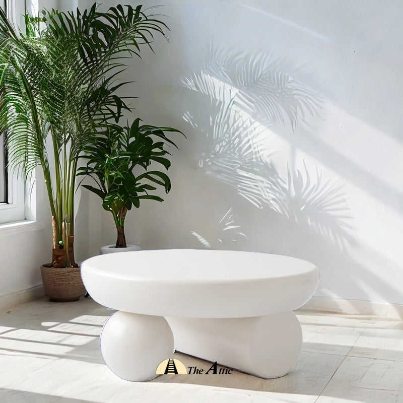 Hawaii Organic Shape White Coffee Table - The Attic Dubai