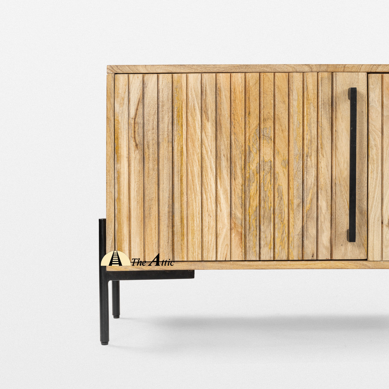 Lahti Rustic Wood Slatted Door TV Stand, Media Unit, Entertainment Console - The Attic Dubai