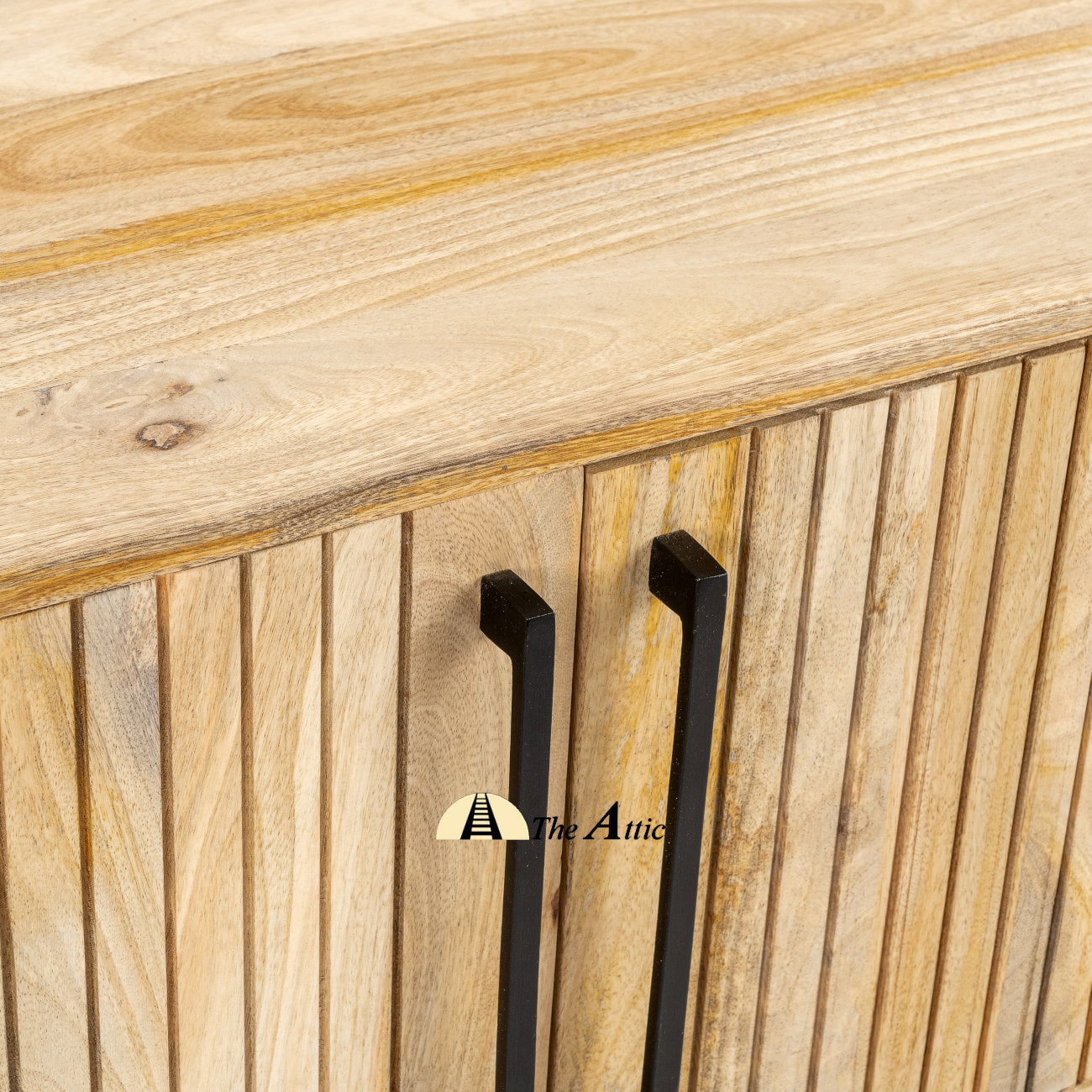 Lahti Rustic Wood Slatted Door TV Stand, Media Unit, Entertainment Console - The Attic Dubai