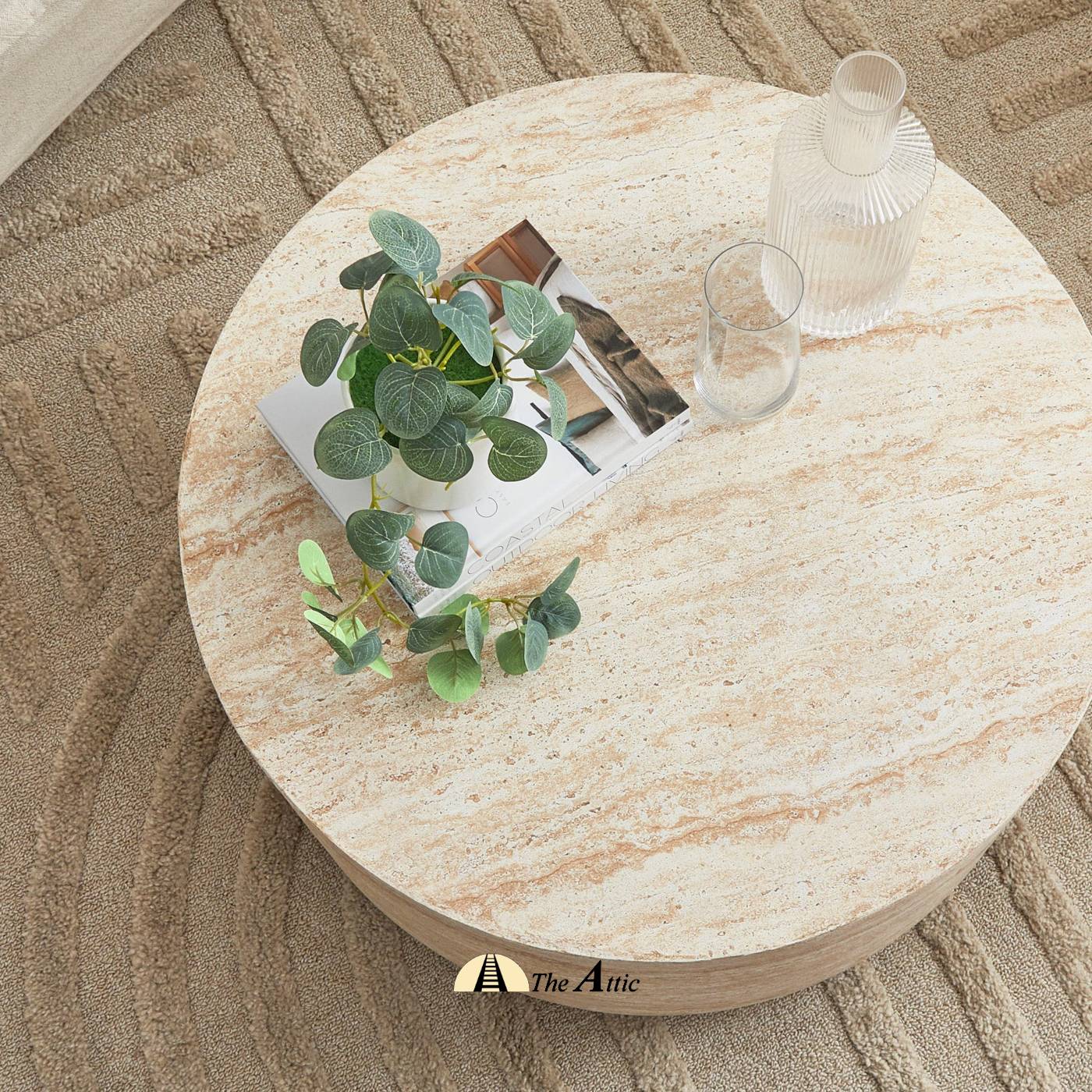 Palermo Stone Finish Coffee Table - The Attic Dubai