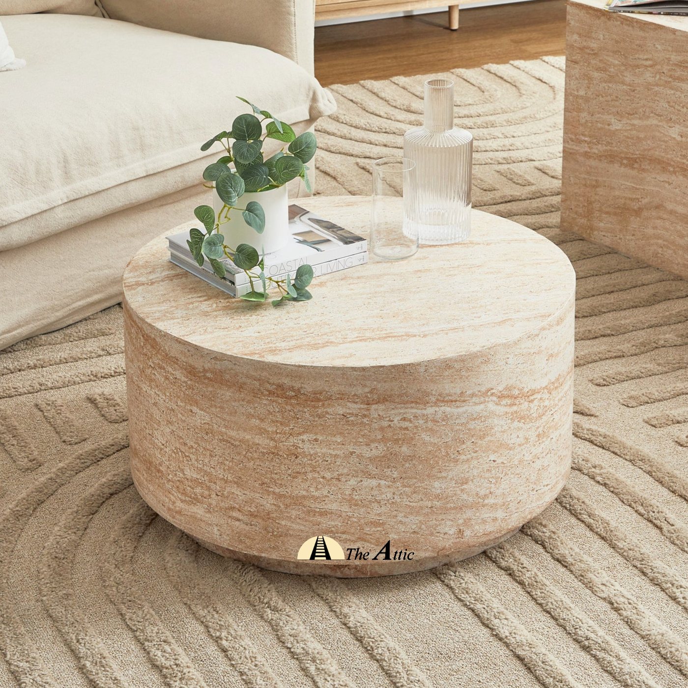 Palermo Stone Finish Coffee Table - The Attic Dubai