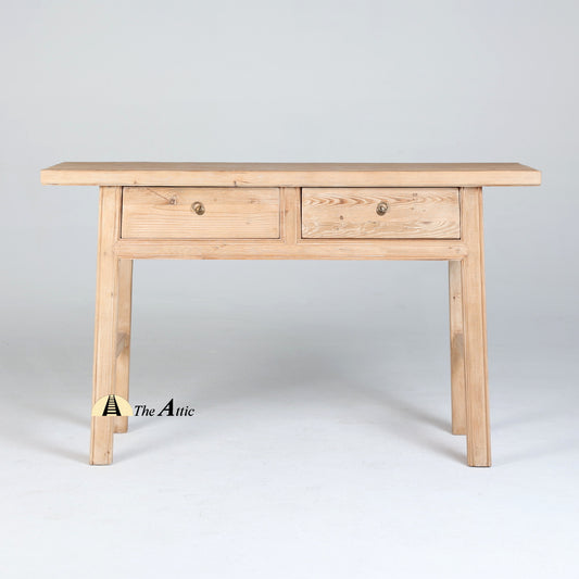 Dallas Recycled Old Pine Console with Drawers - The Attic Dubai