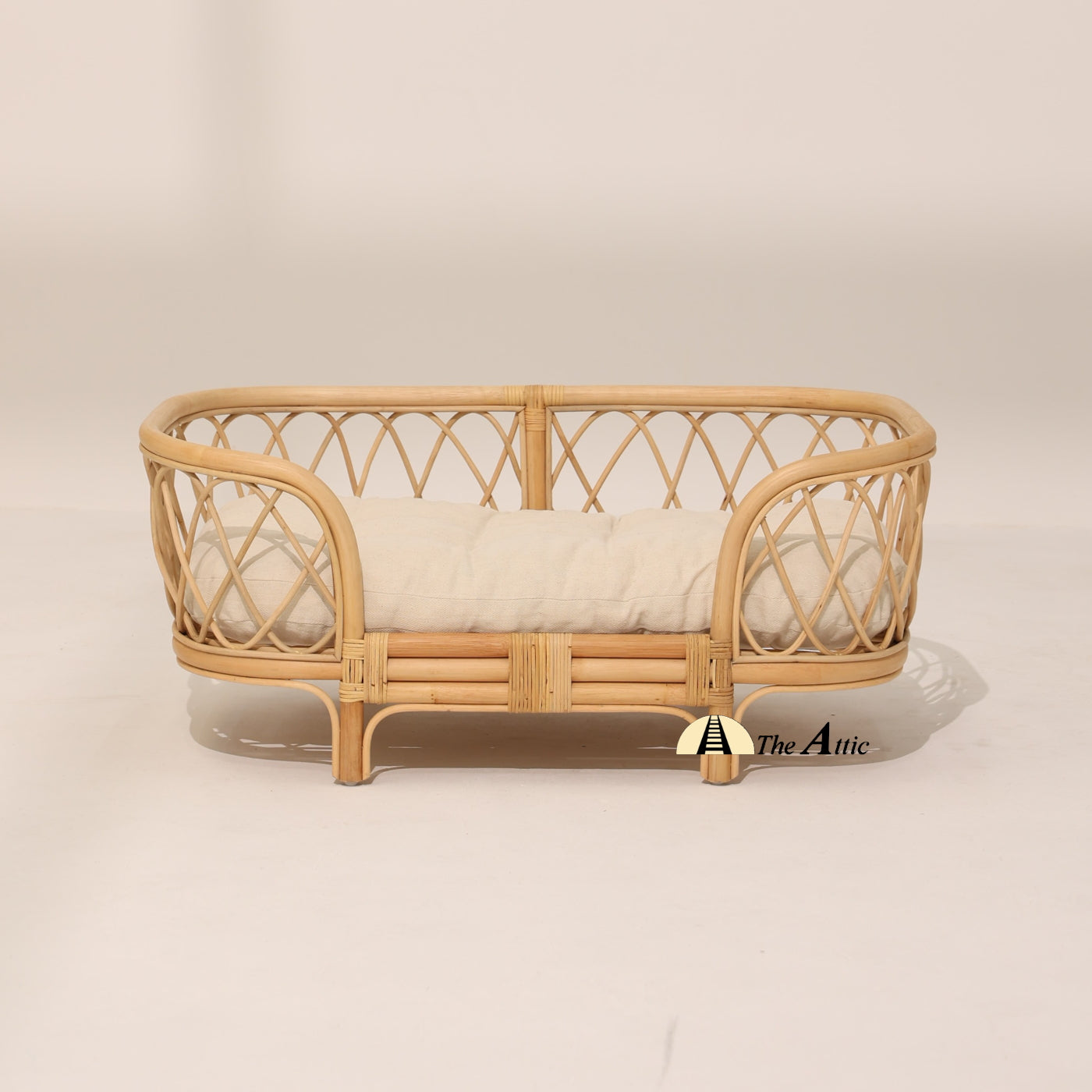 Scout Rattan Dog Bed, Stylish Pet Bed - The Attic Dubai