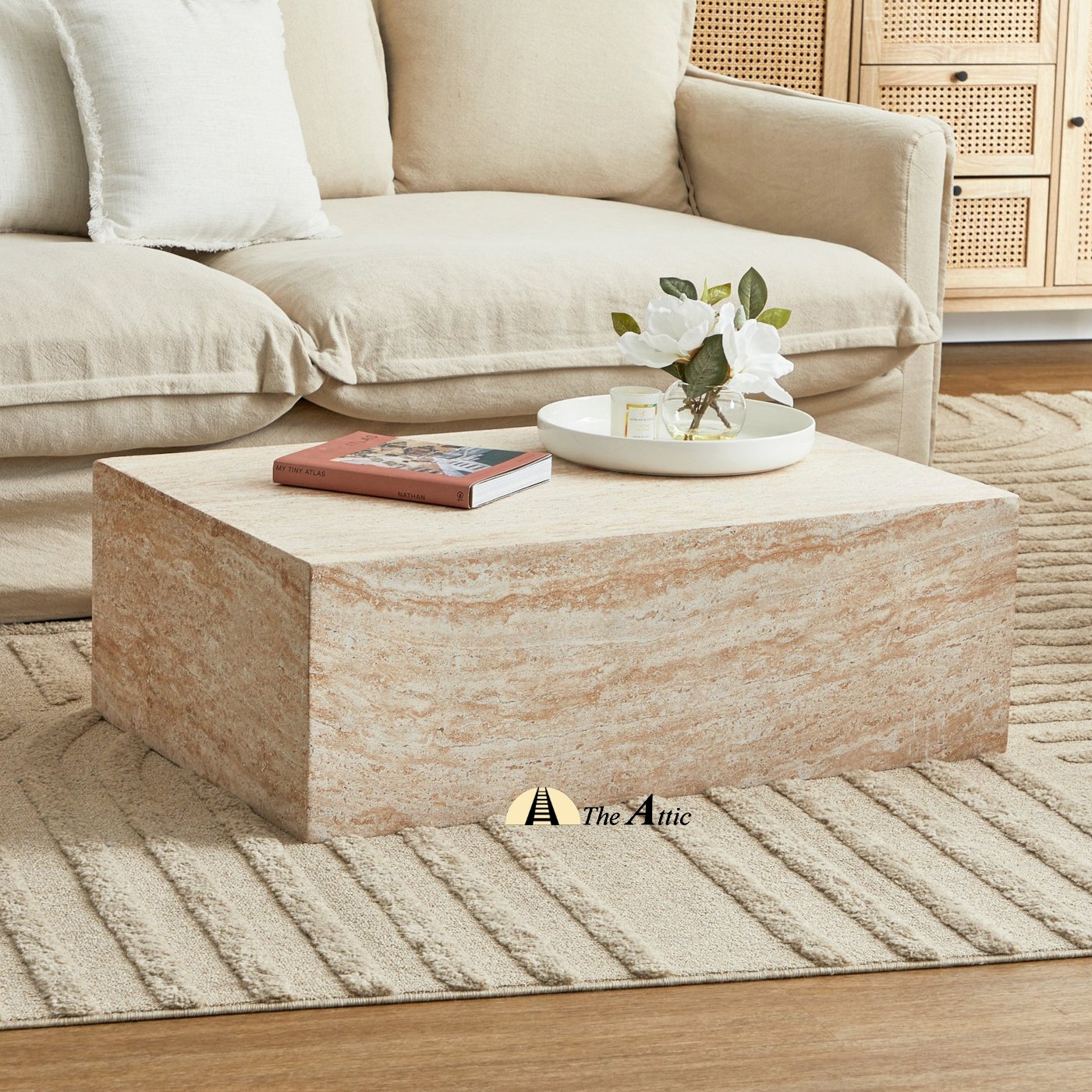 Venice Stone Finish Coffee Table - The Attic Dubai
