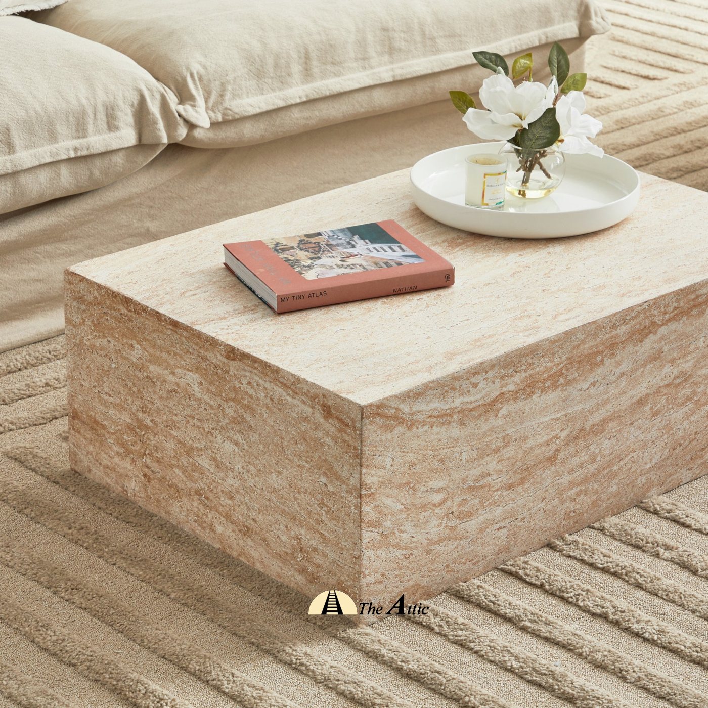Venice Stone Finish Coffee Table - The Attic Dubai