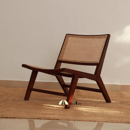 Kanha Rattan and Wood Chair; Natural Rattan Wicker Furniture; Lounge Chair - The Attic Dubai