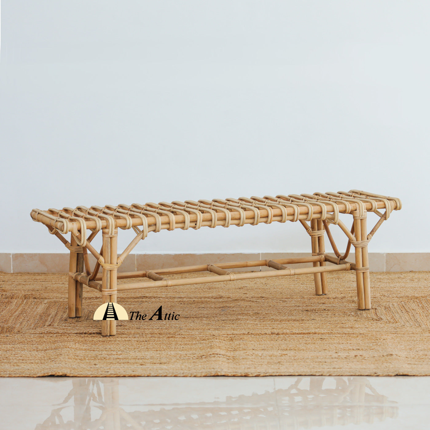 Rattan bench online chair