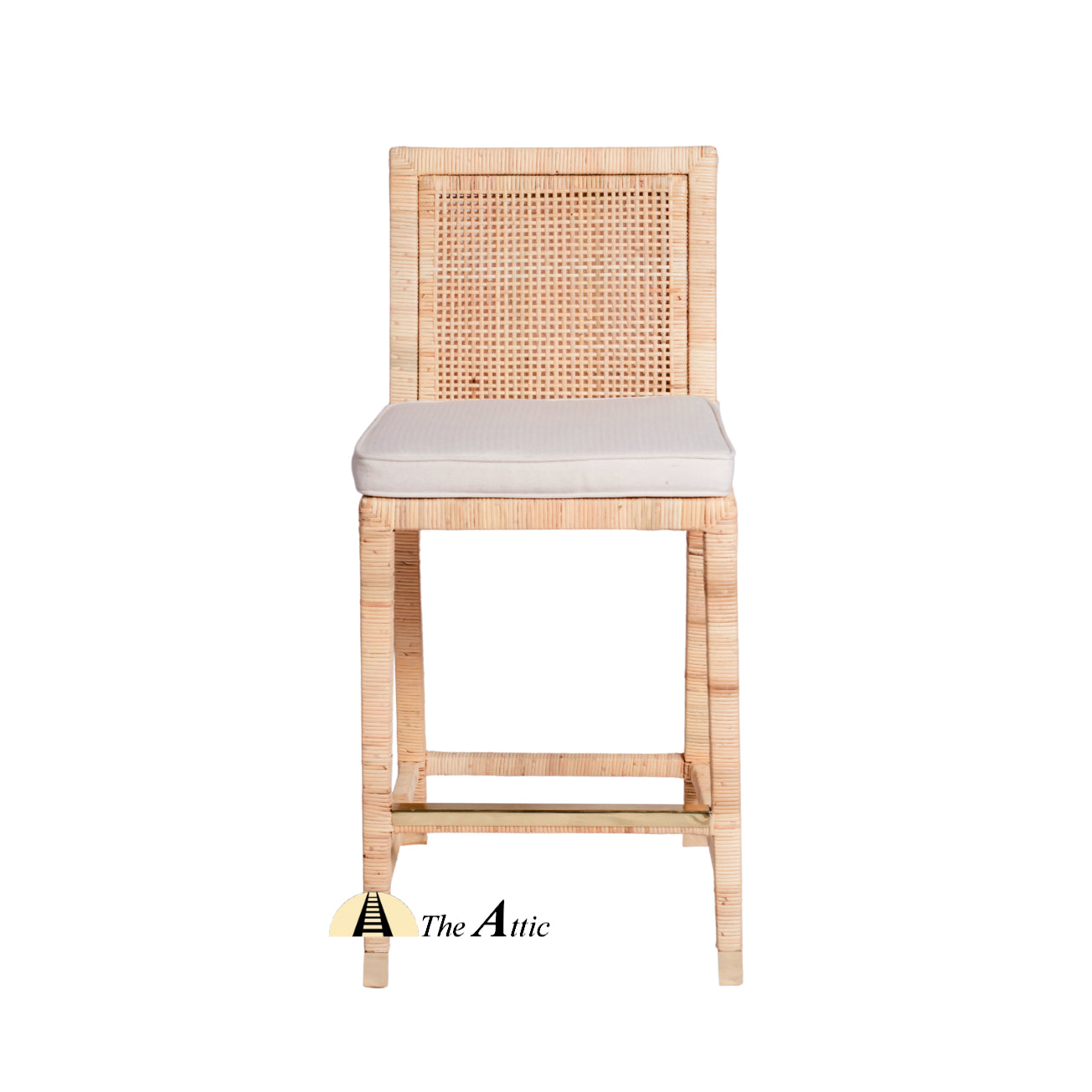 Costa Rattan Bar Counter Chair, Kitchen Island Stool, Rattan Wicker Furniture - The Attic Dubai