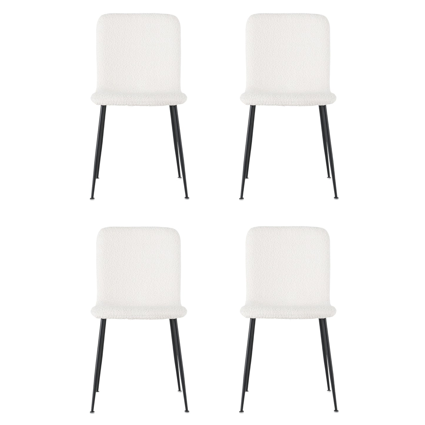 Brisbane Boucle Dining Chair, Set of 4 - The Attic Dubai