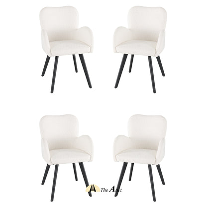 Brisbane Boucle Dining Armchair, Set of 4 - The Attic Dubai