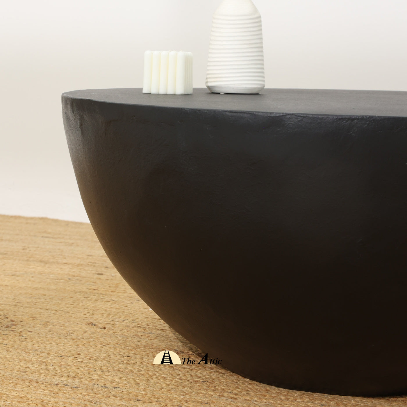 Antigua Round Black Coffee Table - The Attic Dubai