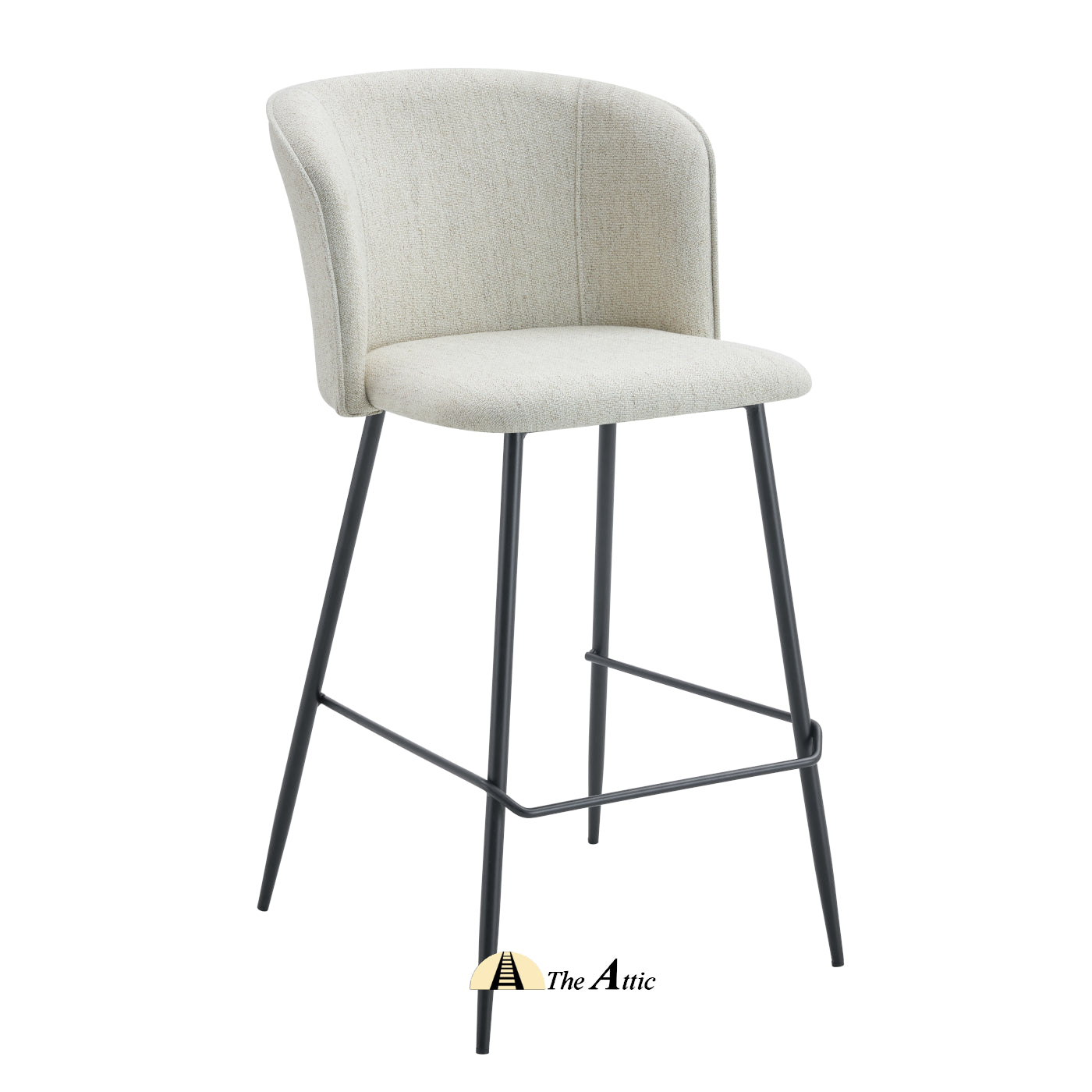 Amsterdam Fabric Bar Counter Stool - The Attic Dubai