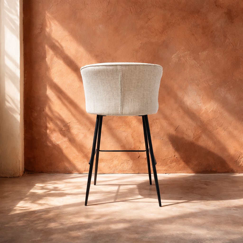 Amsterdam Fabric Bar Counter Stool | Modern Upholstered Bar Stool UAE - The Attic Dubai