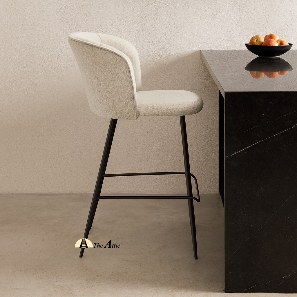 Amsterdam Fabric Bar Counter Stool - The Attic Dubai