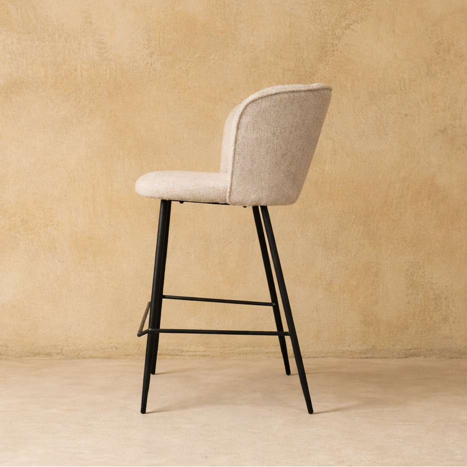 Amsterdam Fabric Bar Counter Stool | Modern Upholstered Bar Stool UAE - The Attic Dubai
