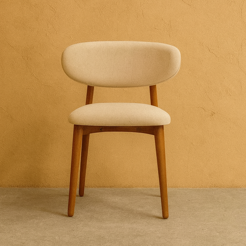 Ashworth Linen Dining Chair Dark Brown | Modern Seating Dubai - The Attic Dubai