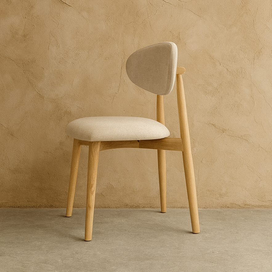 Ashworth Linen Dining Chair, Natural | Modern Seating Dubai - The Attic Dubai