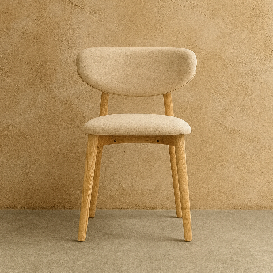 Ashworth Linen Dining Chair, Natural | Modern Seating Dubai - The Attic Dubai