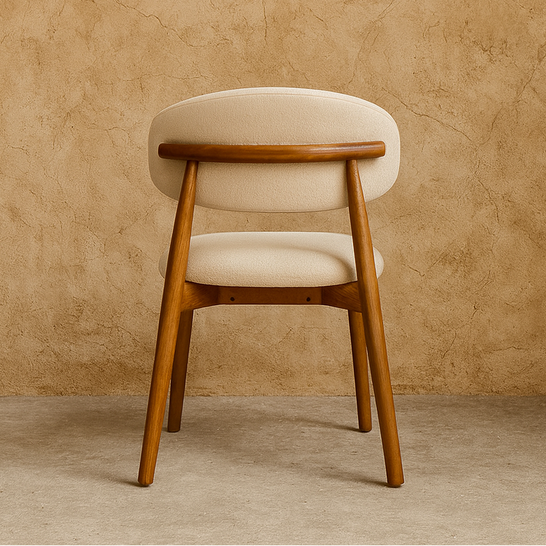 Ashworth Linen Dining Chair Dark Brown | Modern Seating Dubai - The Attic Dubai