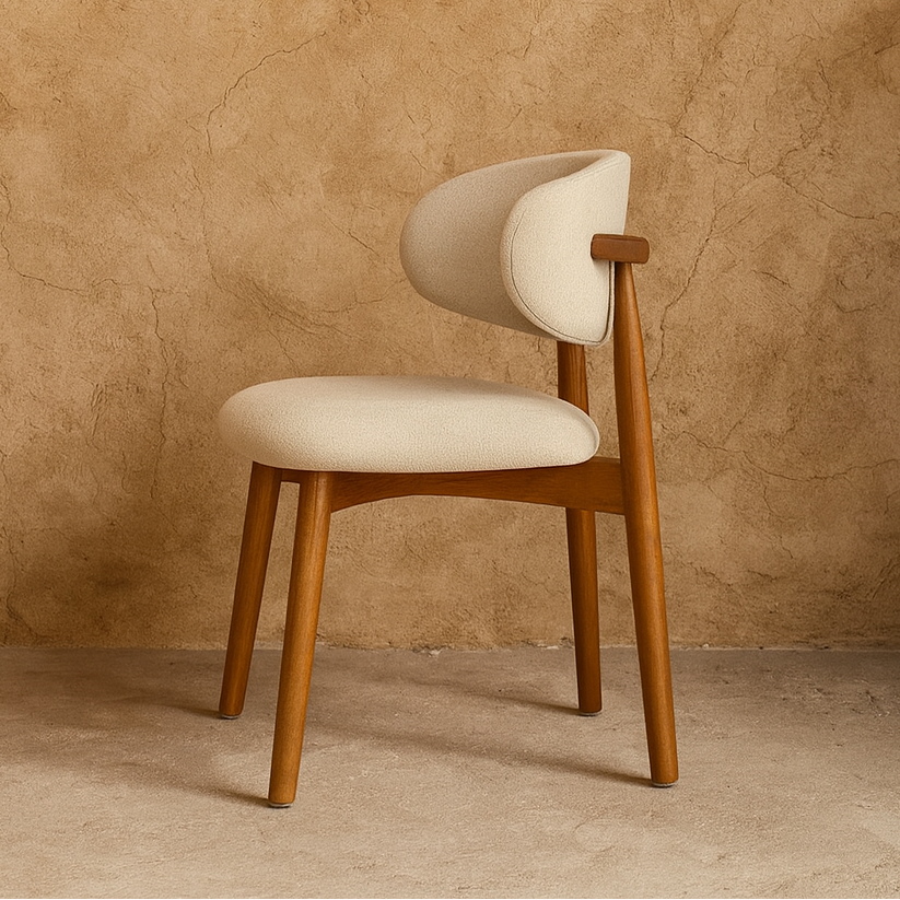 Ashworth Linen Dining Chair Dark Brown | Modern Seating Dubai - The Attic Dubai