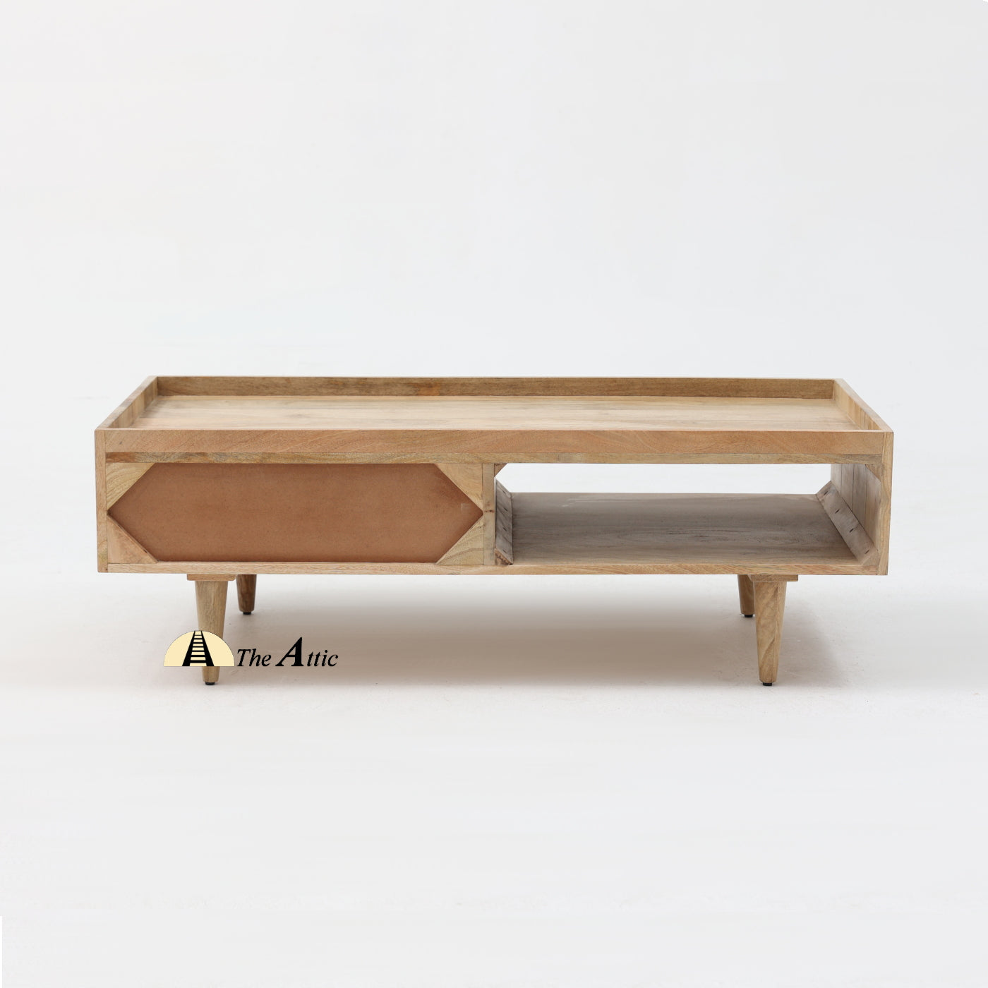 Bari Mango Wood Coffee Table with Drawer - The Attic Dubai