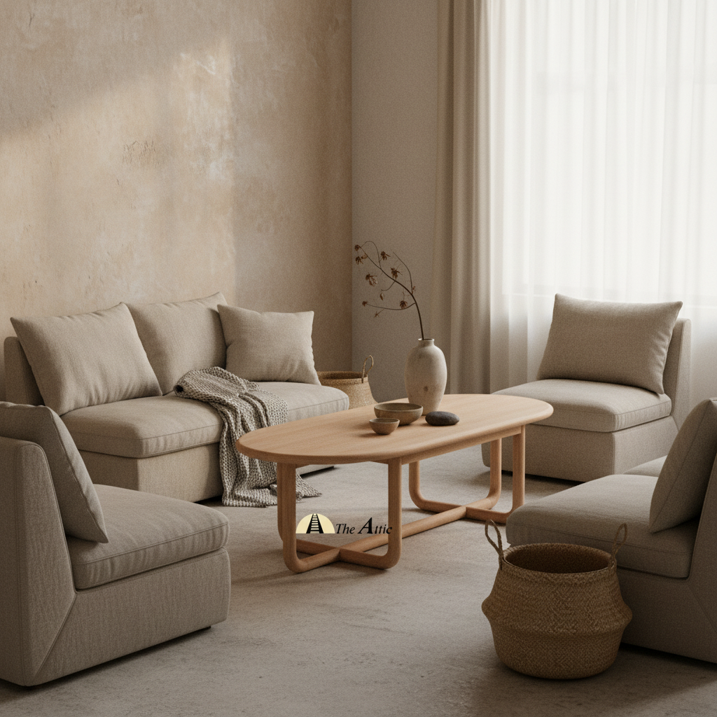 طاولة قهوة كبيرة من خشب الصنوبر المستصلح من بينتي