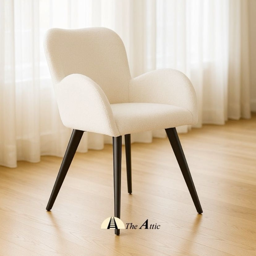 Brisbane Boucle Dining Armchair - The Attic Dubai