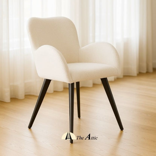 Brisbane Boucle Dining Armchair - The Attic Dubai