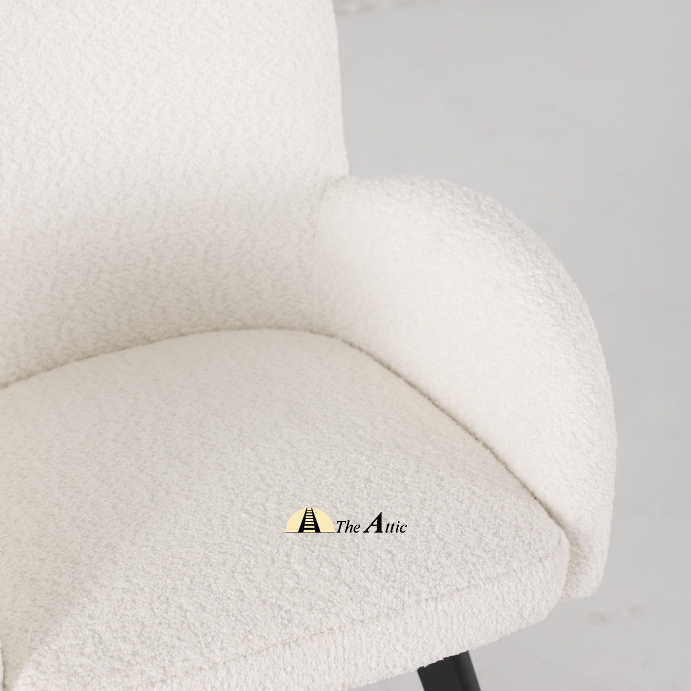 Brisbane Boucle Dining Armchair - The Attic Dubai