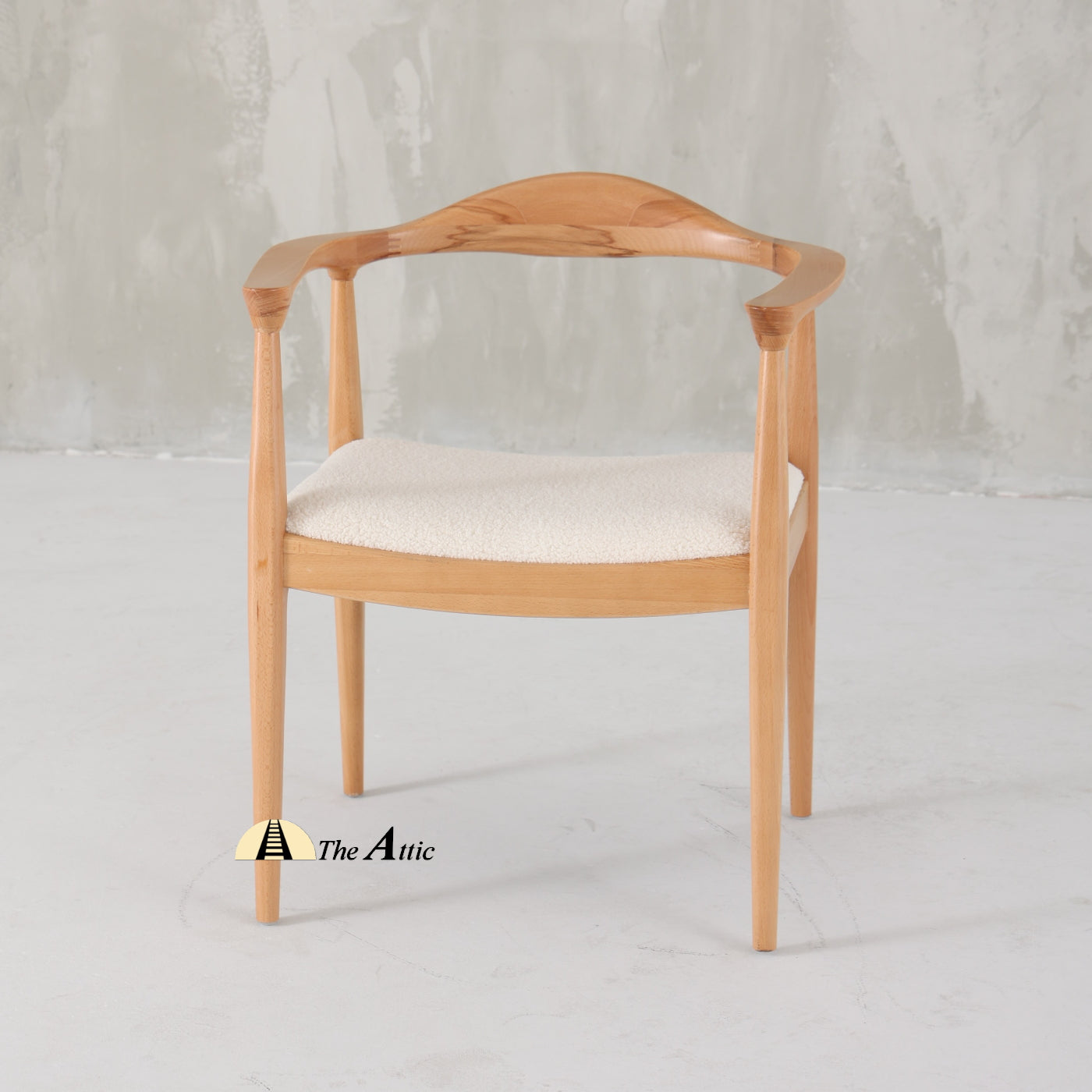 Brussels Dining Chair, Upholstered Fabric Dining Armchair - The Attic Dubai