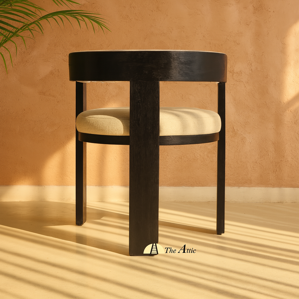 Cannes T-back Upholstered Dining Chair - The Attic Dubai