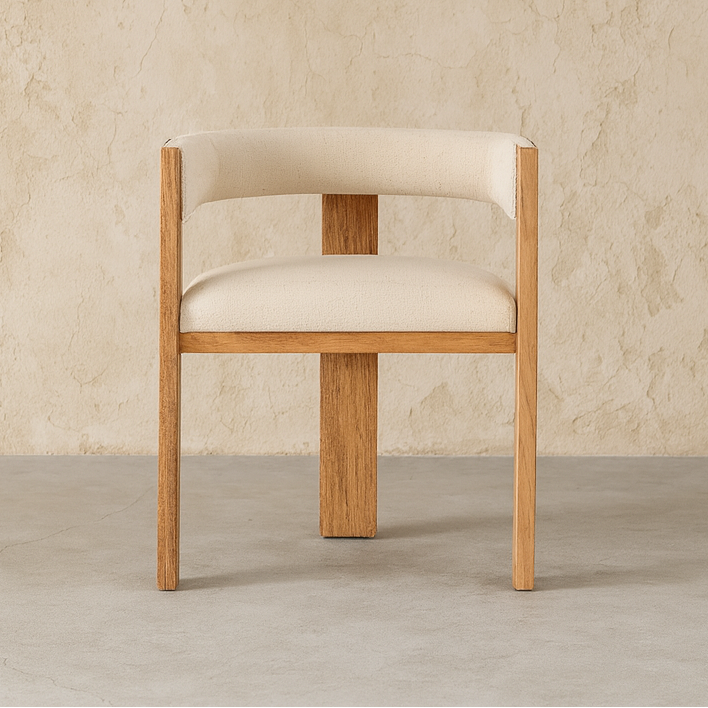 Cannes T-back Upholstered Dining Chair - The Attic Dubai