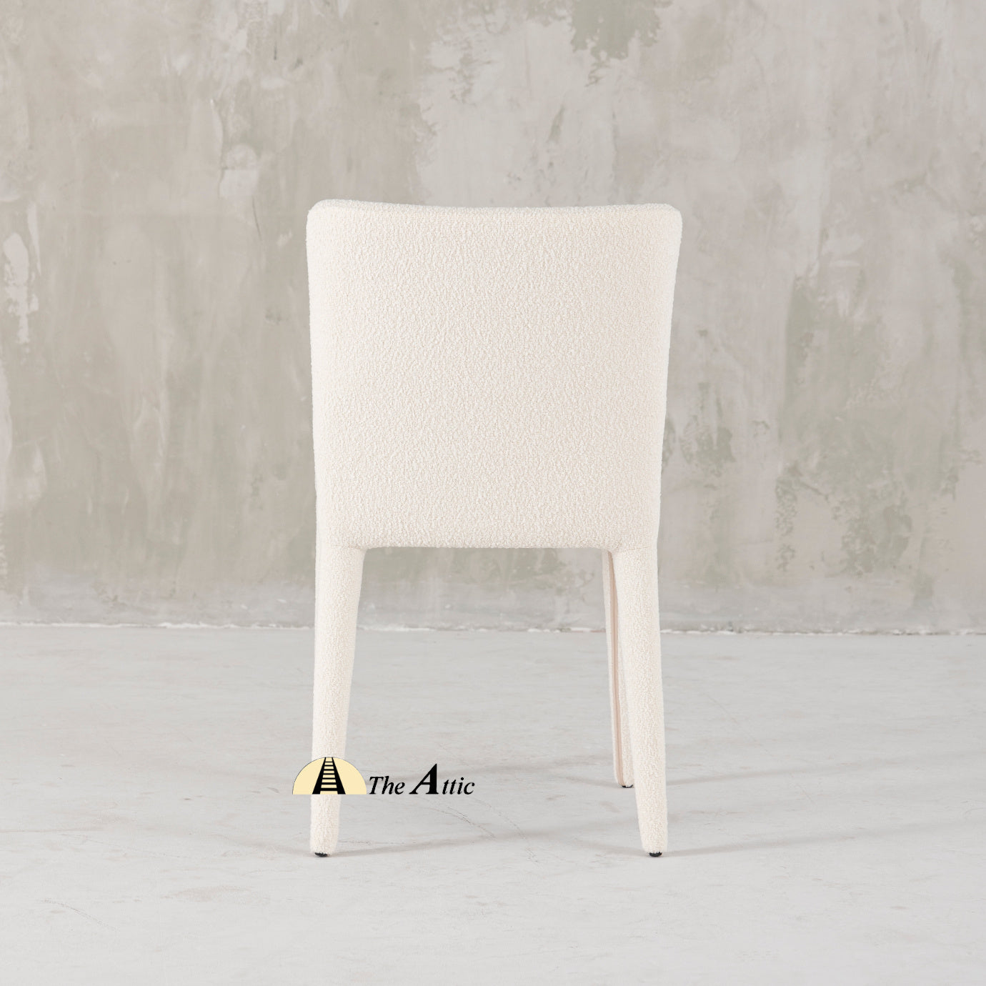 Capri Boucle Dining Chair, Modern Full Fabric Chair - The Attic Dubai
