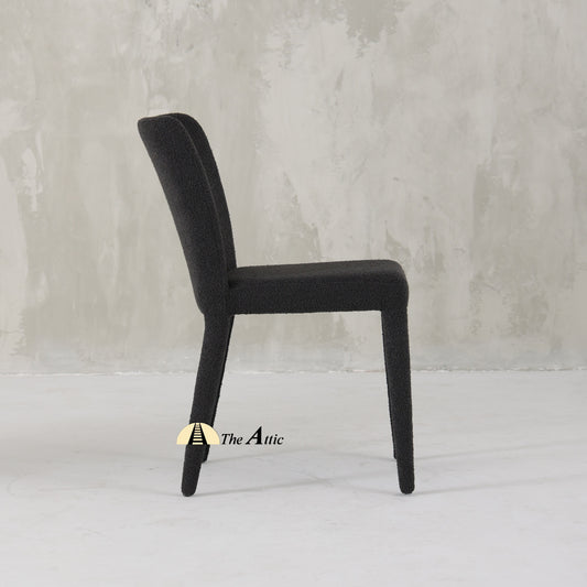 Capri Boucle Dining Chair, Modern Full Fabric Chair - The Attic Duba
