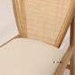 Cento Oak Wood & Rattan Boucle Upholstered Dining Chair - The Attic Dubai