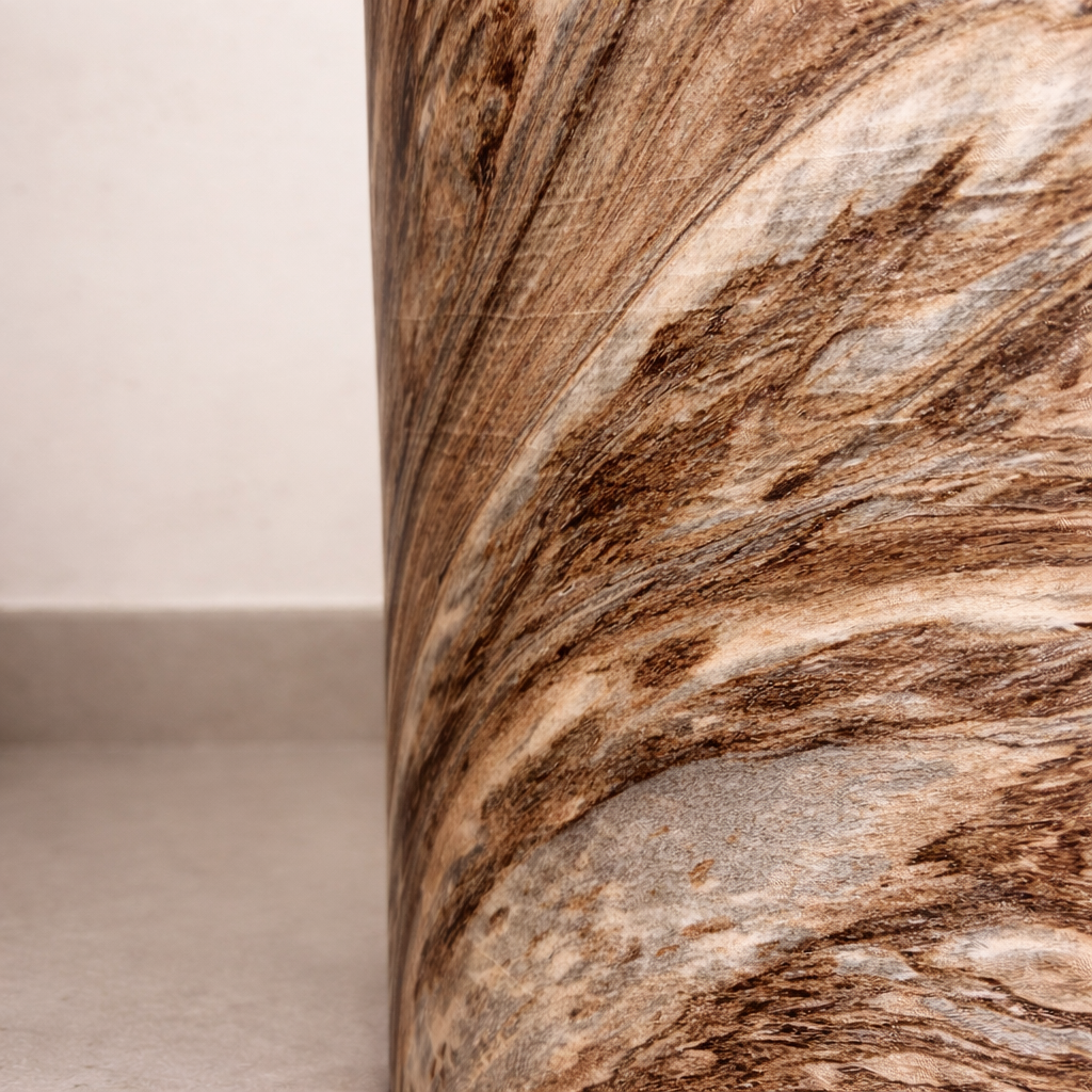 Palermo Side Table, Brown Marble Finish