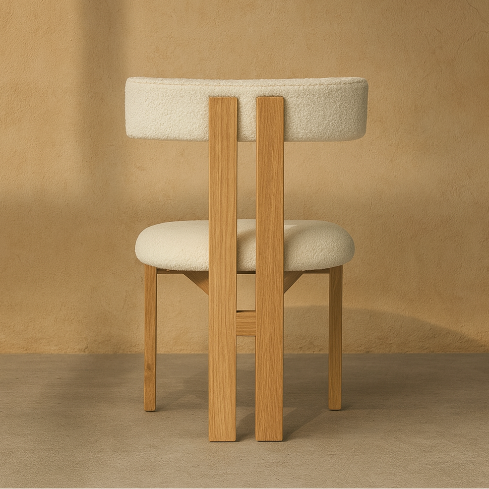 Copenhagen T-back Upholstered Dining Chair - The Attic Dubai
