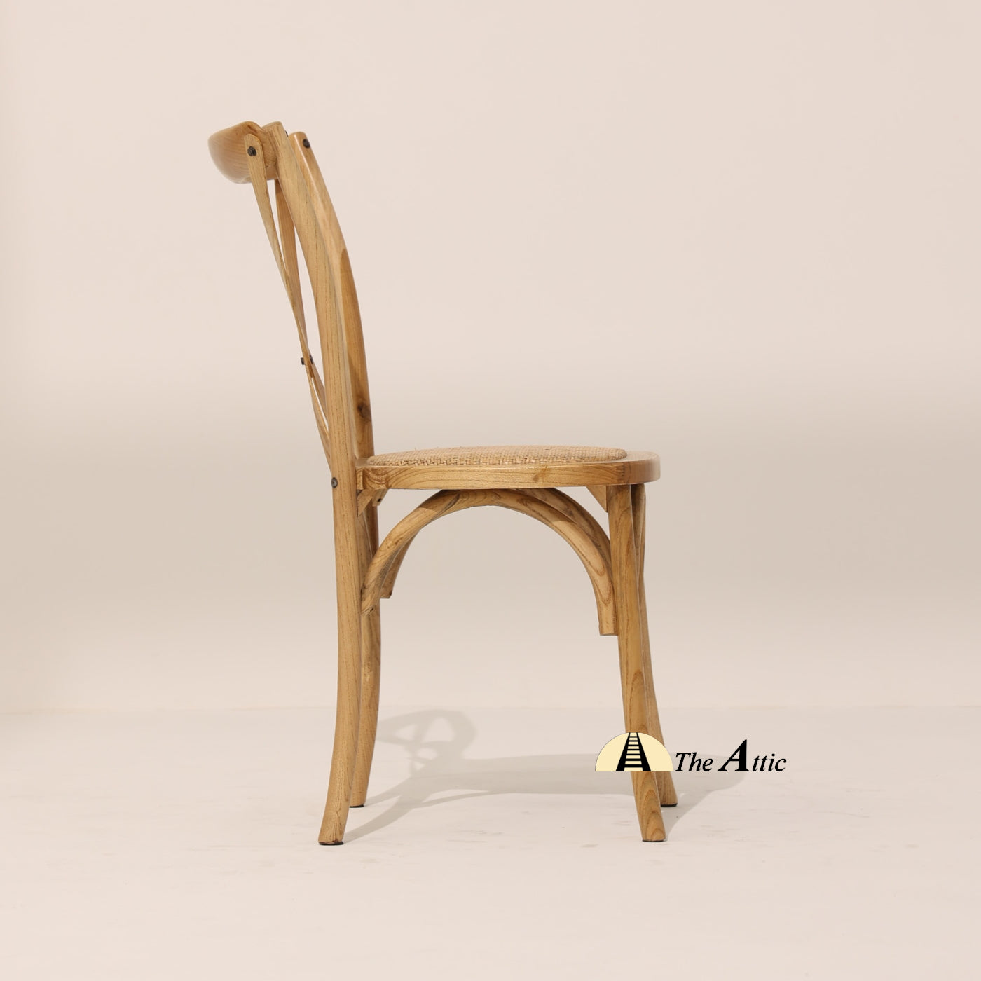 Wooden chair with rattan seat sale