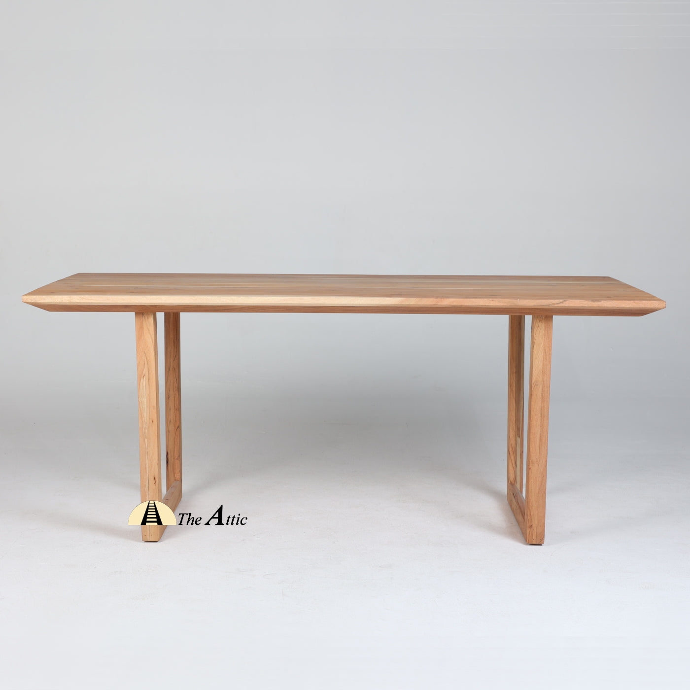 Daman U-Legs Solid Wood Dining Table - The Attic Dubai