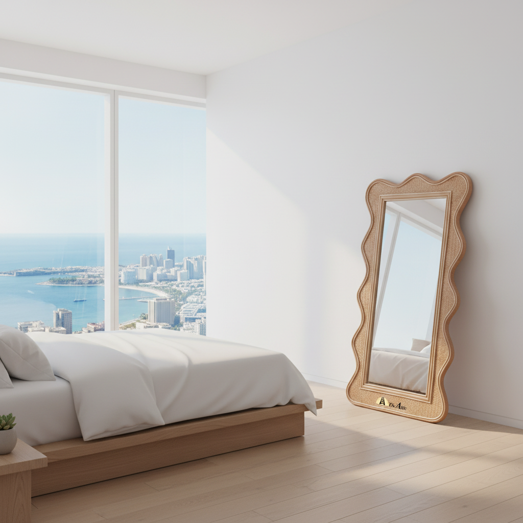 مرآة مائلة من الروطان الصدفي من ديسا