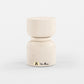 Soho Drum Solid Wood Side Table, Distressed White - The Attic Dubai