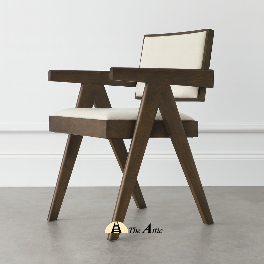 Geneva Wooden Dining Armchair, Chandigarh Chair - The Attic Dubai