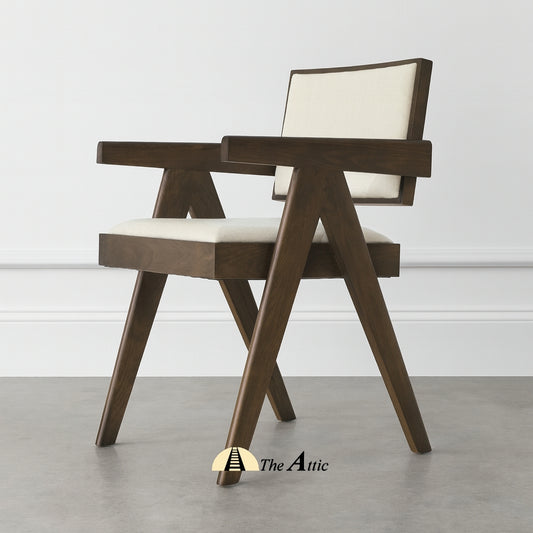 Geneva Wooden Dining Armchair, Chandigarh Chair - The Attic Dubai