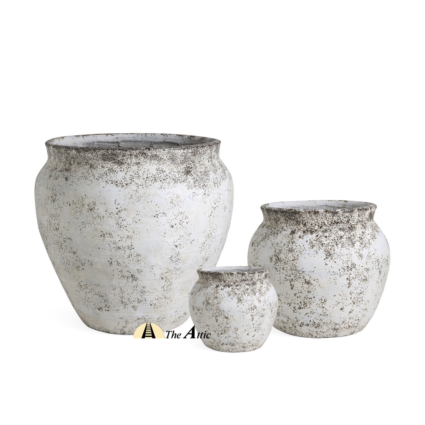 Gianni Indoor/Outdoor Planter Pots, Weathered White