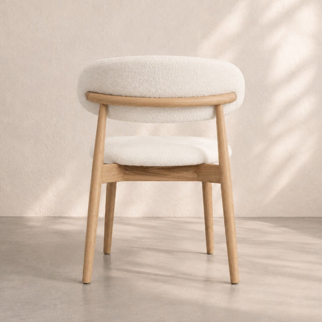 Havana Wooden Dining Chair, Natural Upholstered Dining Chair - The Attic Dubai