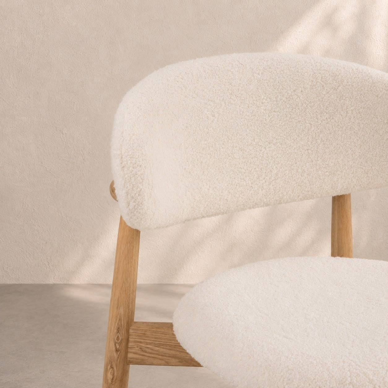 Havana Wooden Dining Chair, Natural Upholstered Dining Chair - The Attic Dubai