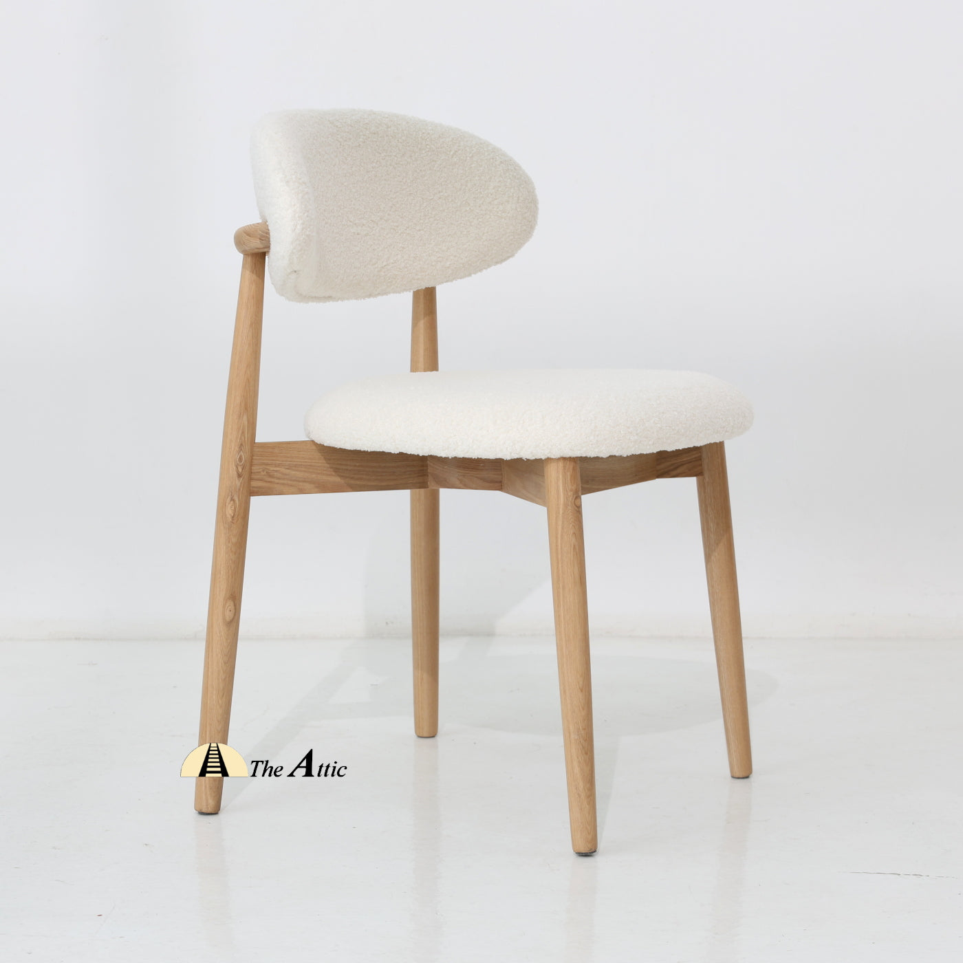 Havana Wooden Dining Chair, Natural Upholstered Dining Chair - The Attic Dubai